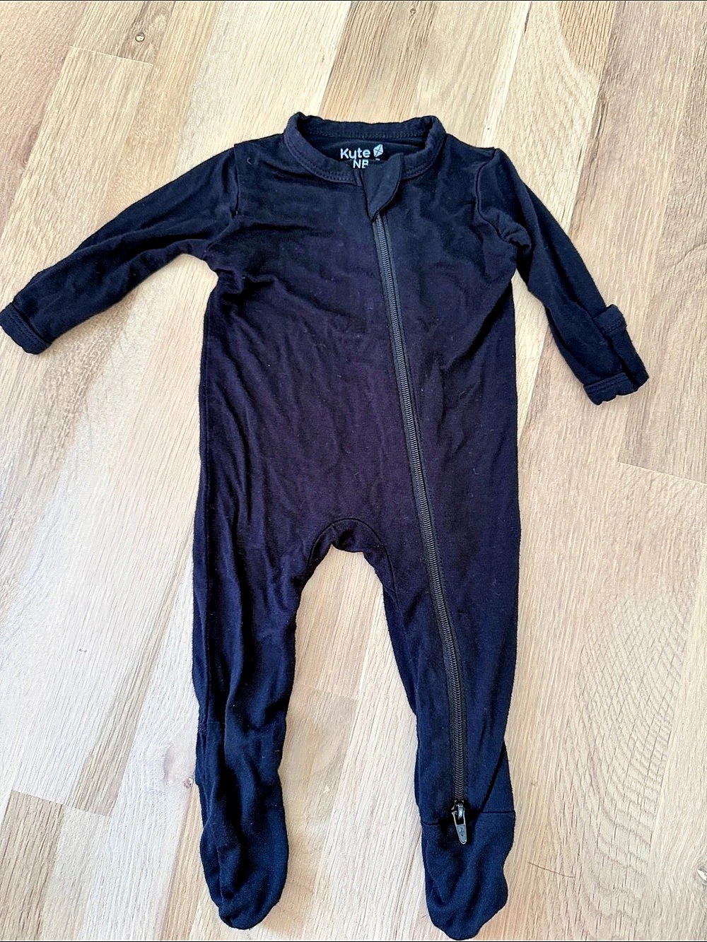 Kyte Baby Zippered Footie Black Newborn